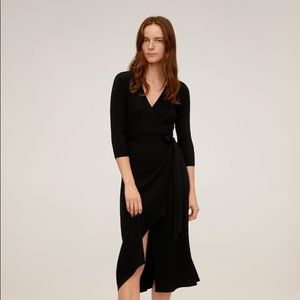 Mango Zenis Micro-rib Wrap Dress